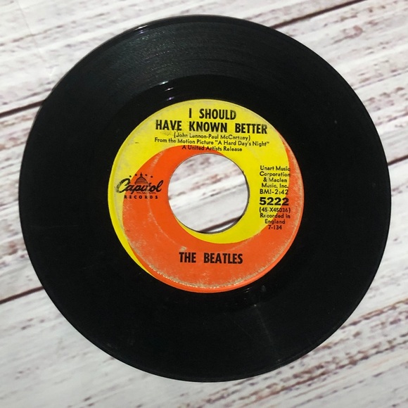 The Beatles Set of 4 Vinyl Capitol Records 45 RPM Vintage Classics England Press - Picture 9 of 13